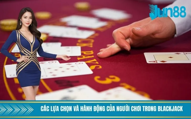 Các lựa chọn và hành động của người chơi trong Blackjack