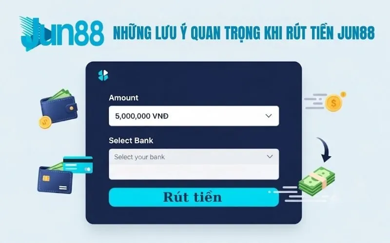 Những lưu ý quan trọng khi rút tiền Jun88