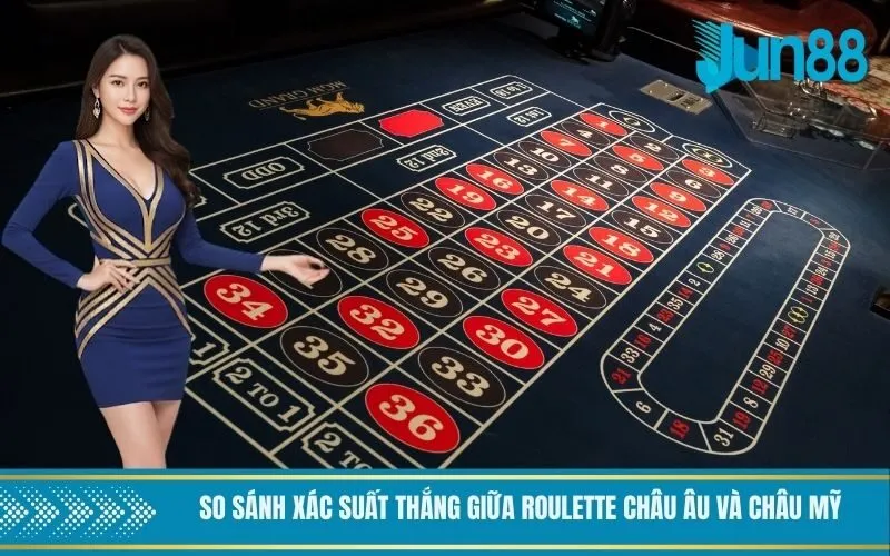 So sánh xác suất thắng giữa Roulette châu Âu và châu Mỹ